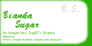 bianka sugar business card